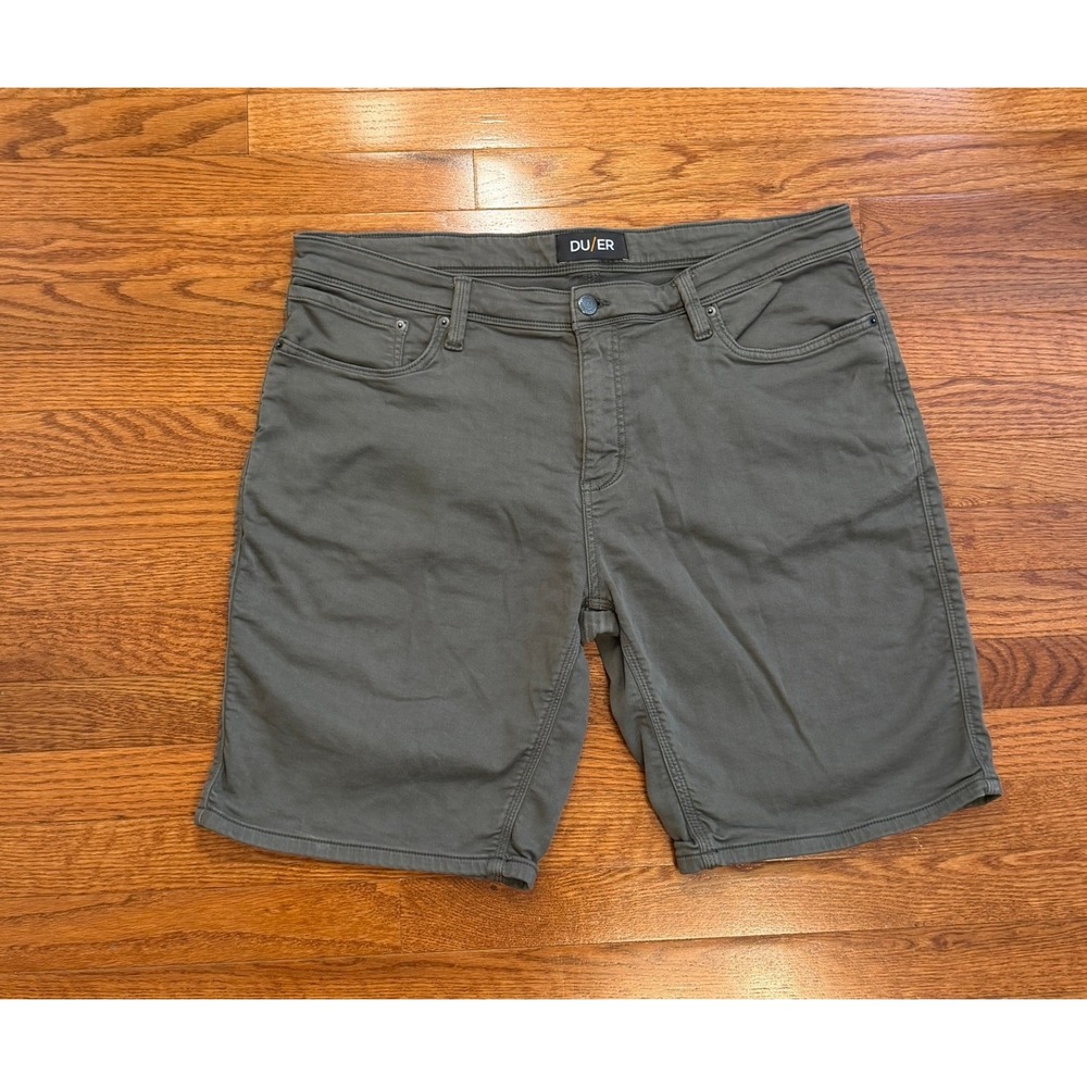 DU/ER N2X Relaxed Fit Shorts Mens 40 Green Workwear Stretch Casual Outdoor 10"